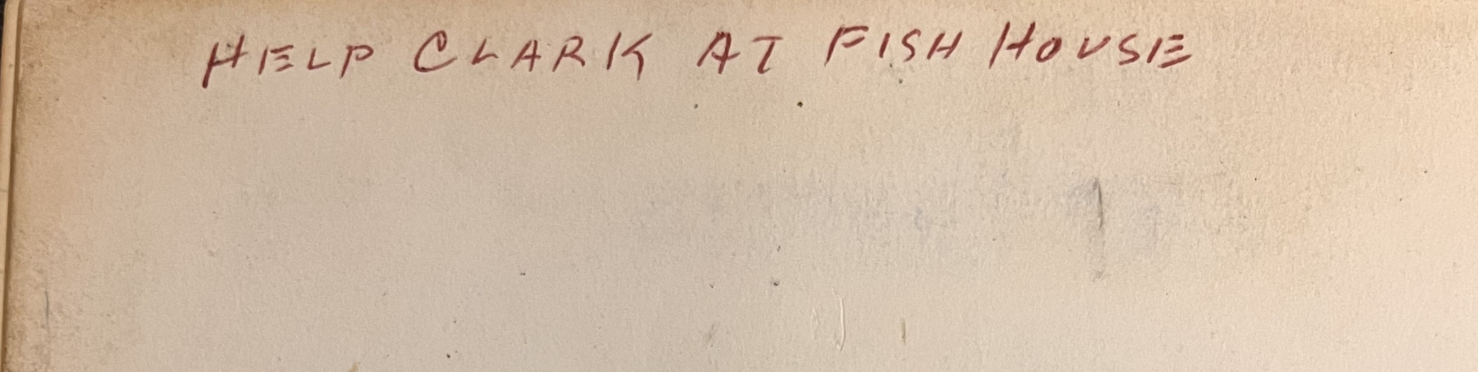 Note from one of the log books