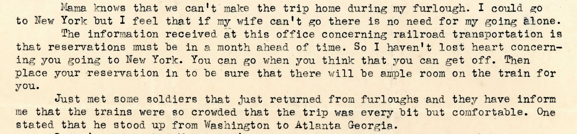 Excerpt from Ray's letter to Jane from December 23rd, 1942 